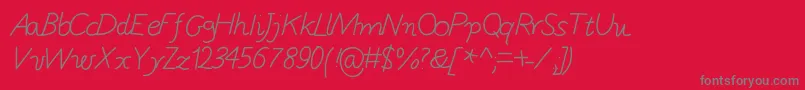 GaelleNumber5 Font – Gray Fonts on Red Background