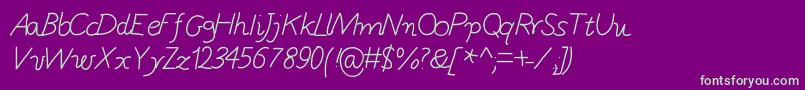 GaelleNumber5 Font – Green Fonts on Purple Background