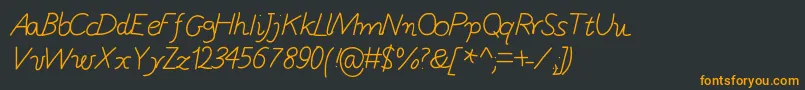 Шрифт GaelleNumber5 – оранжевые шрифты на чёрном фоне