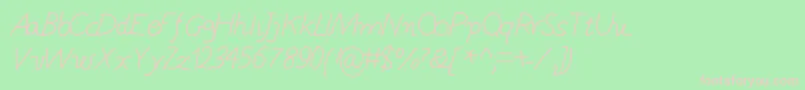 GaelleNumber5 Font – Pink Fonts on Green Background
