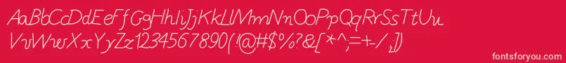 GaelleNumber5 Font – Pink Fonts on Red Background