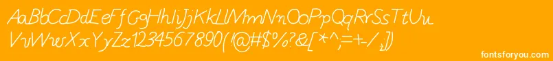 GaelleNumber5 Font – White Fonts on Orange Background