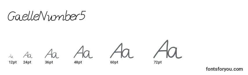GaelleNumber5 Font Sizes