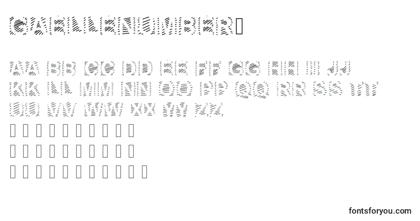 A fonte GaelleNumber6 – alfabeto, números, caracteres especiais