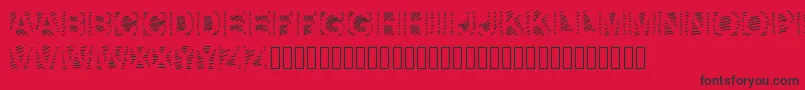 fuente GaelleNumber6 – Fuentes Negras Sobre Fondo Rojo