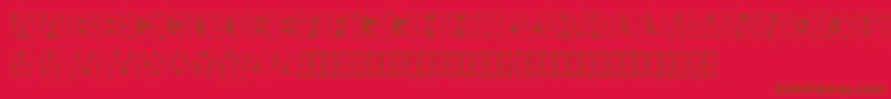 Czcionka GaelleNumber6 – brązowe czcionki na czerwonym tle