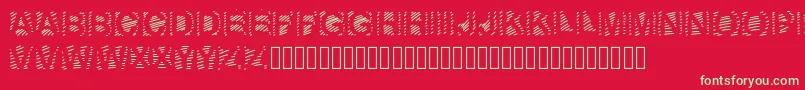GaelleNumber6 Font – Green Fonts on Red Background