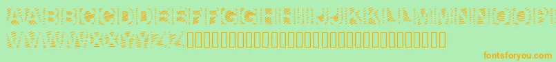 GaelleNumber6 Font – Orange Fonts on Green Background