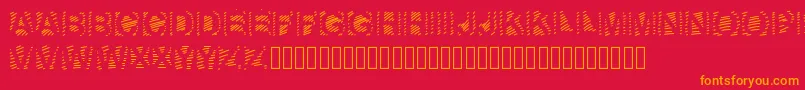 GaelleNumber6 Font – Orange Fonts on Red Background