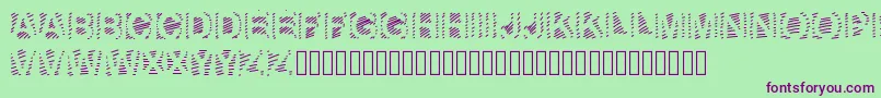 フォントGaelleNumber6 – 緑の背景に紫のフォント