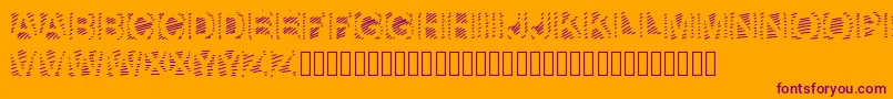 GaelleNumber6-fontti – violetit fontit oranssilla taustalla