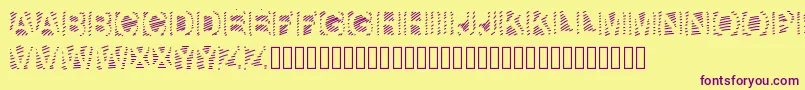 GaelleNumber6 Font – Purple Fonts on Yellow Background