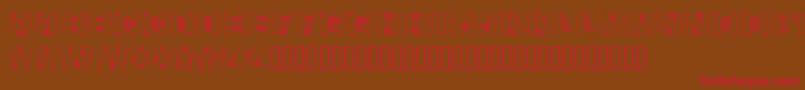 GaelleNumber6 Font – Red Fonts on Brown Background