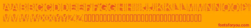 GaelleNumber6 Font – Red Fonts on Orange Background