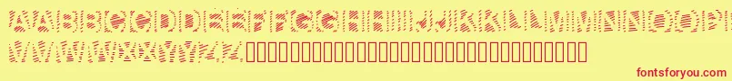 GaelleNumber6-fontti – punaiset fontit keltaisella taustalla