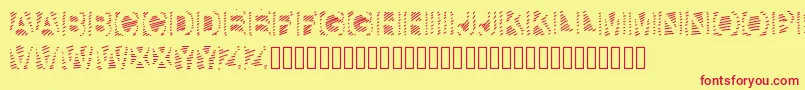 GaelleNumber6 Font – Red Fonts on Yellow Background