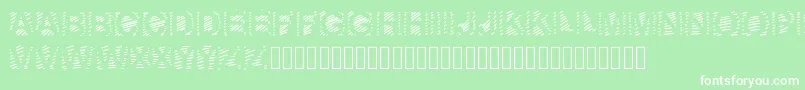 フォントGaelleNumber6 – 緑の背景に白い文字