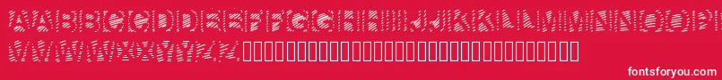 GaelleNumber6-Schriftart – Weiße Schriften auf rotem Hintergrund