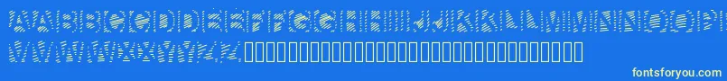 GaelleNumber6 Font – Yellow Fonts on Blue Background
