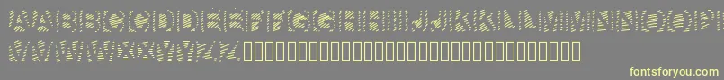 GaelleNumber6-fontti – keltaiset fontit harmaalla taustalla