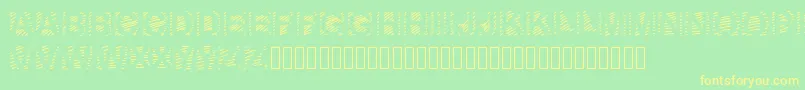 GaelleNumber6 Font – Yellow Fonts on Green Background