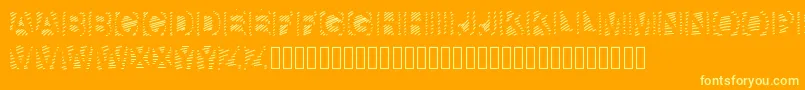 GaelleNumber6 Font – Yellow Fonts on Orange Background