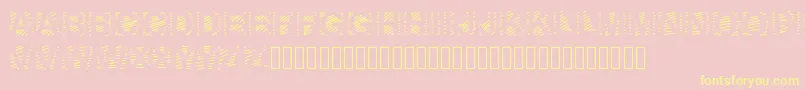 GaelleNumber6 Font – Yellow Fonts on Pink Background