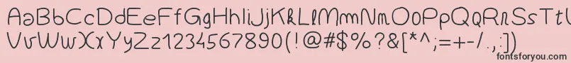 GAELLEnumber8 Font – Black Fonts on Pink Background