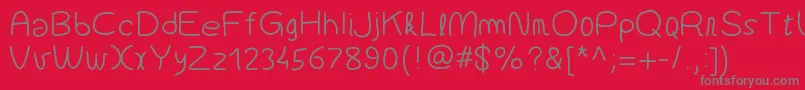 GAELLEnumber8 Font – Gray Fonts on Red Background