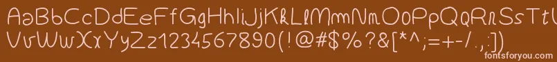 GAELLEnumber8 Font – Pink Fonts on Brown Background