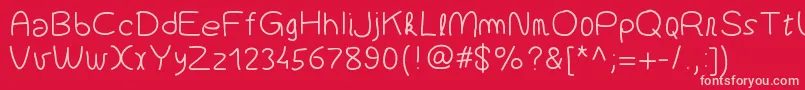 GAELLEnumber8 Font – Pink Fonts on Red Background
