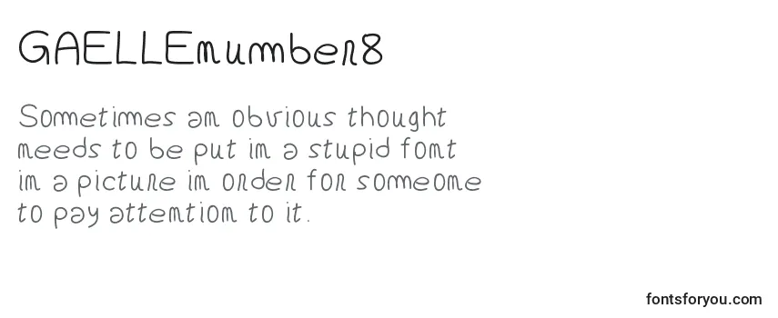 Review of the GAELLEnumber8 Font