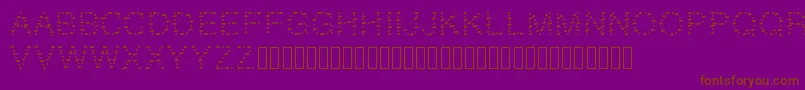 GAELLEnumber9 Font – Brown Fonts on Purple Background