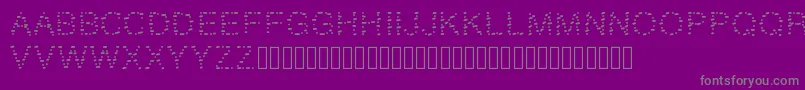 GAELLEnumber9 Font – Gray Fonts on Purple Background