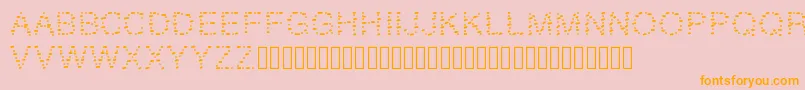 GAELLEnumber9 Font – Orange Fonts on Pink Background