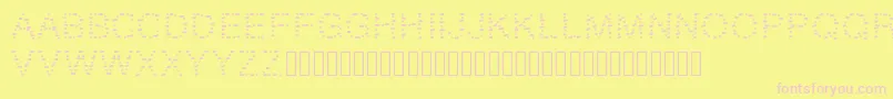 GAELLEnumber9 Font – Pink Fonts on Yellow Background