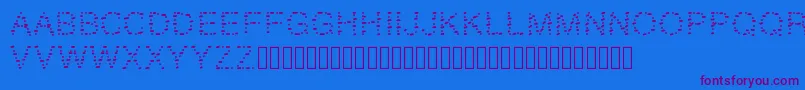 GAELLEnumber9 Font – Purple Fonts on Blue Background