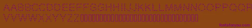 GAELLEnumber9 Font – Purple Fonts on Brown Background