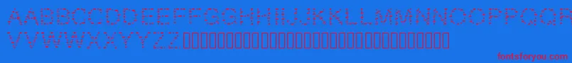GAELLEnumber9 Font – Red Fonts on Blue Background