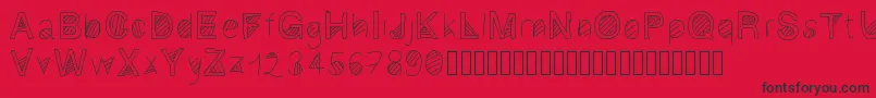 Gaelling2 Font – Black Fonts on Red Background
