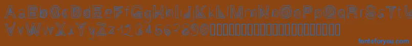 Gaelling2 Font – Blue Fonts on Brown Background