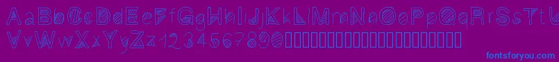 Gaelling2 Font – Blue Fonts on Purple Background