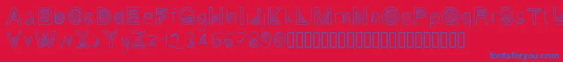 Gaelling2 Font – Blue Fonts on Red Background
