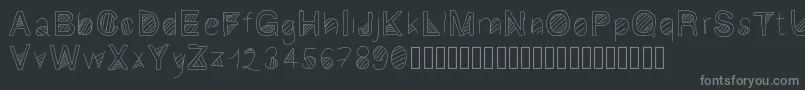 Gaelling2 Font – Gray Fonts on Black Background