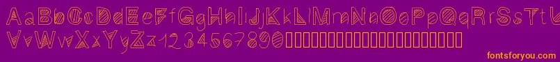 Gaelling2 Font – Orange Fonts on Purple Background