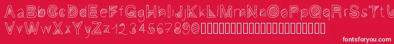 Gaelling2 Font – White Fonts on Red Background