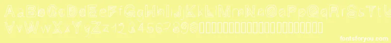 Gaelling2 Font – White Fonts on Yellow Background