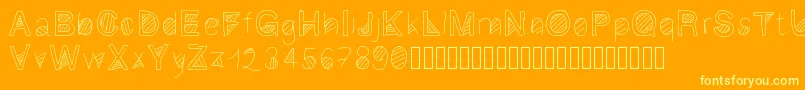 Gaelling2 Font – Yellow Fonts on Orange Background