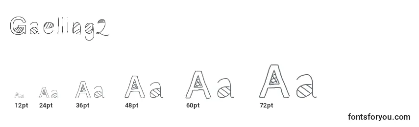 Gaelling2 Font Sizes