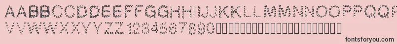 Gaellingpates Font – Black Fonts on Pink Background